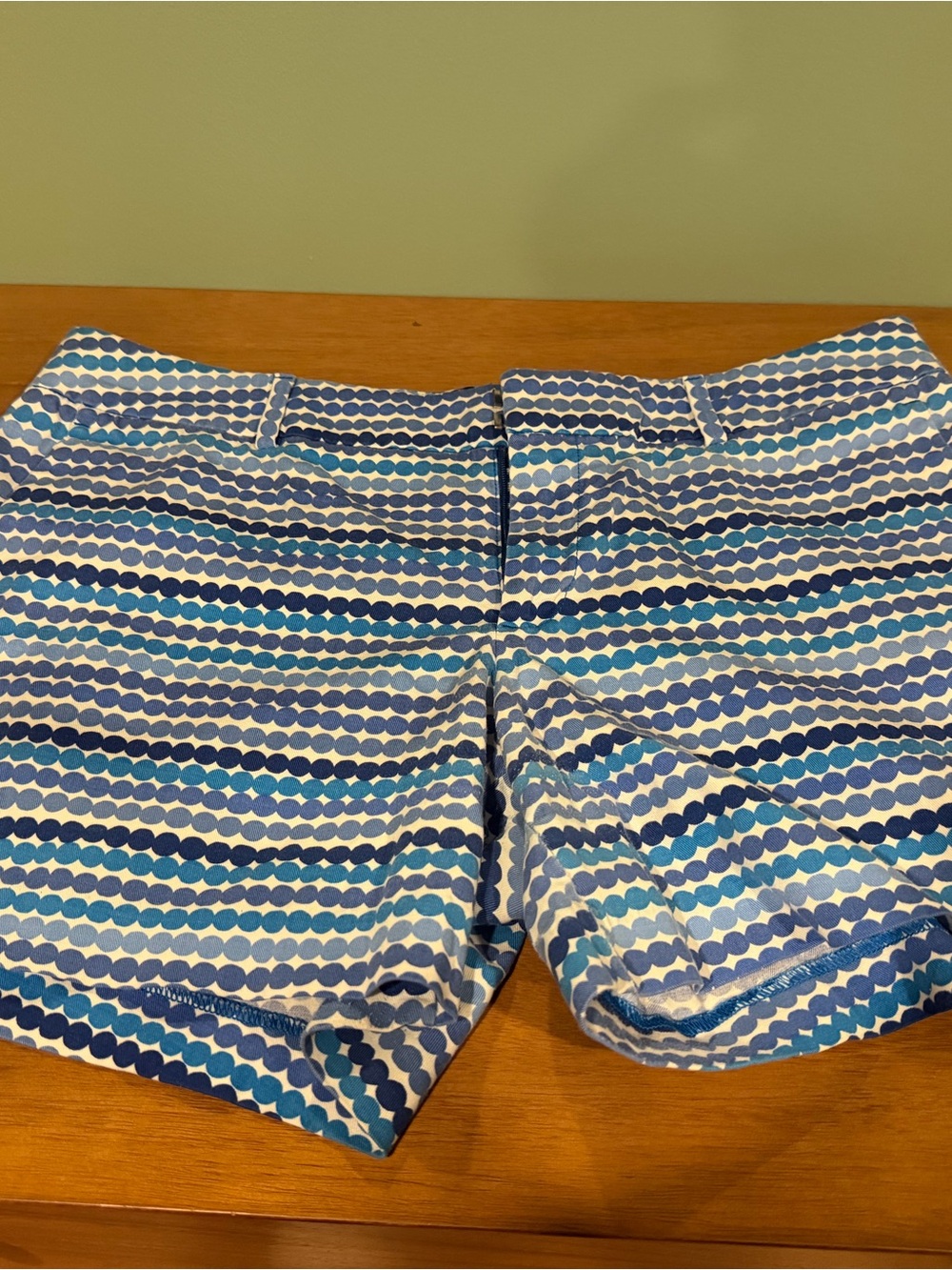 Banana Republic Marimekko Blue Polka Dot Bermuda Shorts